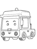 Robocar Poli kleurplaat 2